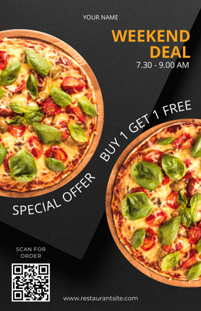 Modèle de visuel Offre spéciale pizzeria cette semaine - Recipe Card