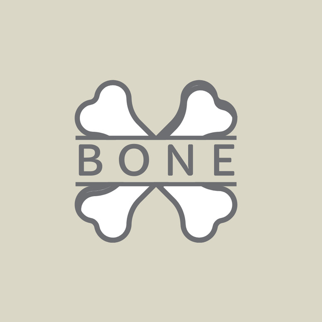 Emblem with Crossed Bones Logo 1080x1080pxデザインテンプレート