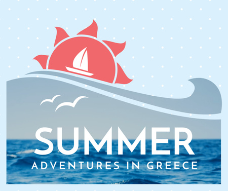 Greece Summer Tour Offer Facebook Design Template