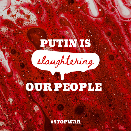Putin slaughtering our People Instagram Design Template