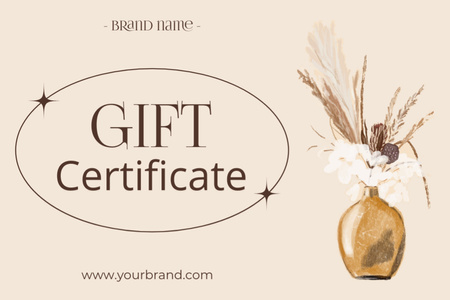 Home Decor Offer Gift Certificate – шаблон для дизайну