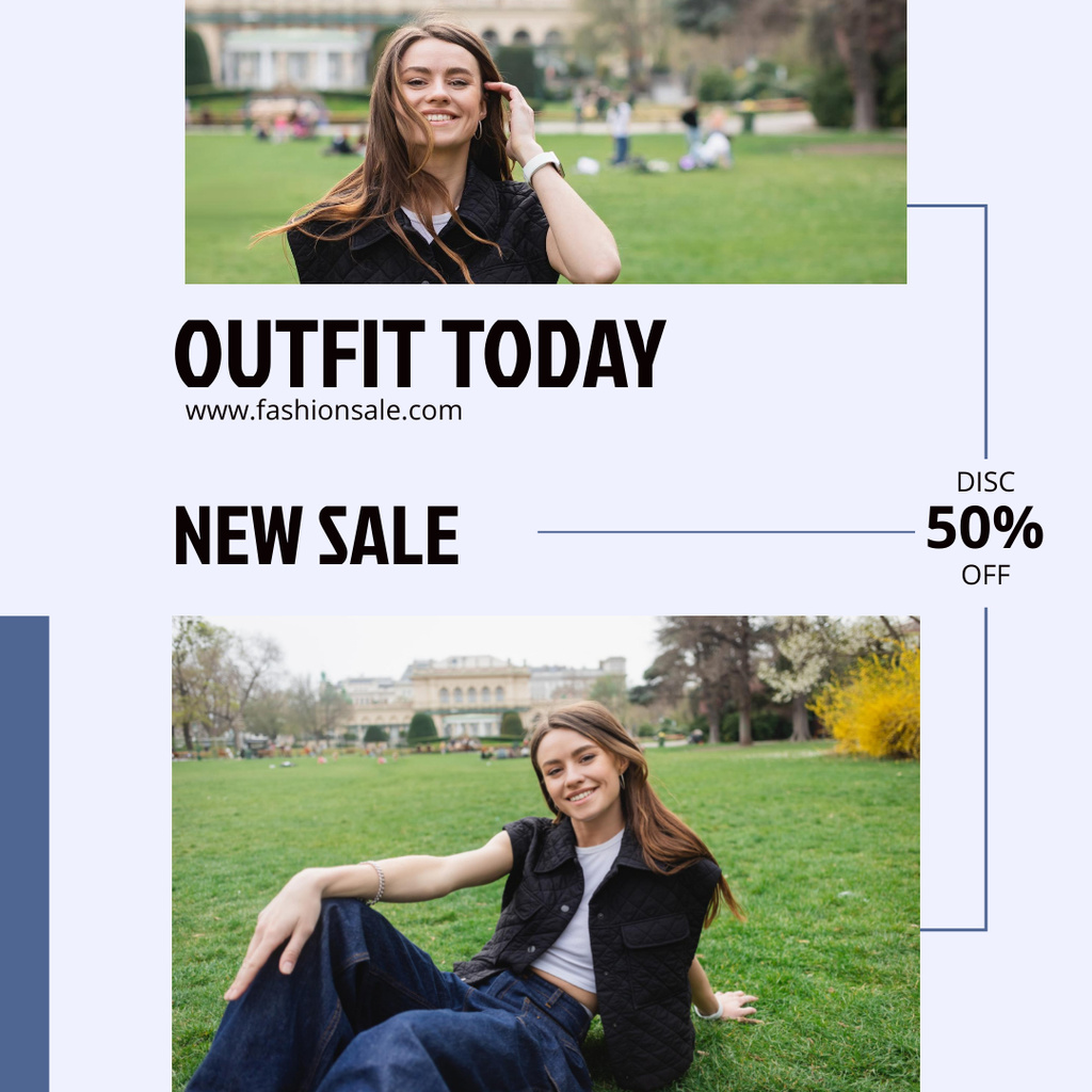 Plantilla de diseño de Outfit clothes new sale Instagram 