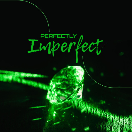 Diamond in Green Light Album Cover Design Template