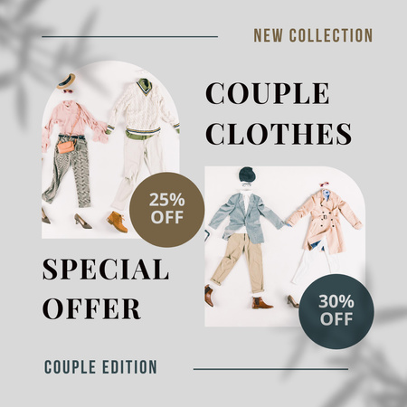 New Collection of Couple Fashion Instagram Design Template
