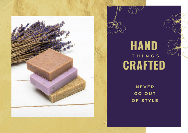 Handmade soap bars Postcard – шаблон для дизайну