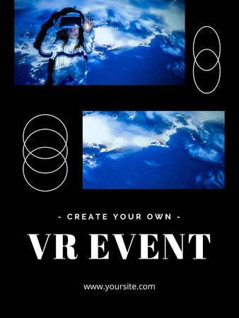Virtual Event Ad Poster US Πρότυπο σχεδίασης