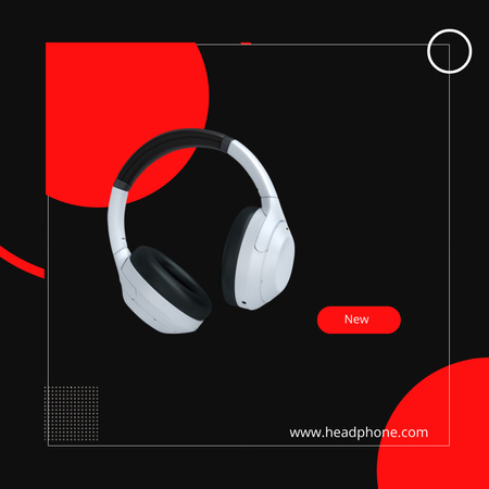 New Headphones Promotion Instagram Design Template