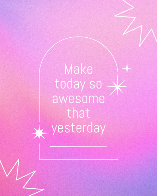 Inspirational Quote in Pink Gradient Background Instagram Post Vertical – шаблон для дизайна