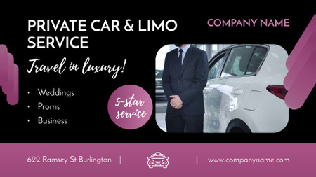 Private Car And Limousine Travel Offer Full HD video Design Template