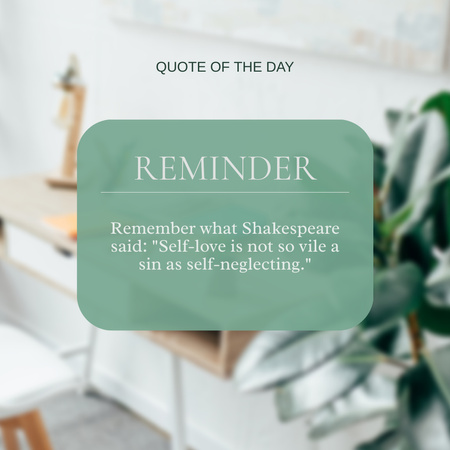 Modèle de visuel Sage citation de Shakespeare - Instagram