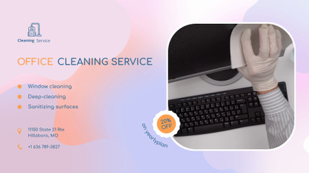Platilla de diseño Thorough Office Cleaning Service With Discount Full HD video