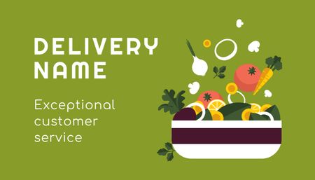 Platilla de diseño Advertising Food Delivery Services Business Card US
