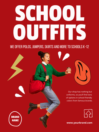 Platilla de diseño Back to School Announcement Poster US