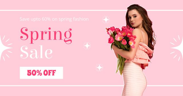 Template di design Spring Sale of Elegant Collection Facebook AD