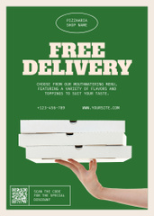 Promotional Offer for Pizza on Green
