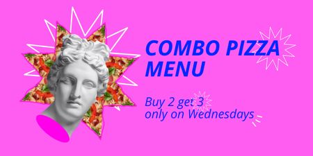 Tasty Pizza Promotion On Wednesdays With Toppings Twitter Design Template