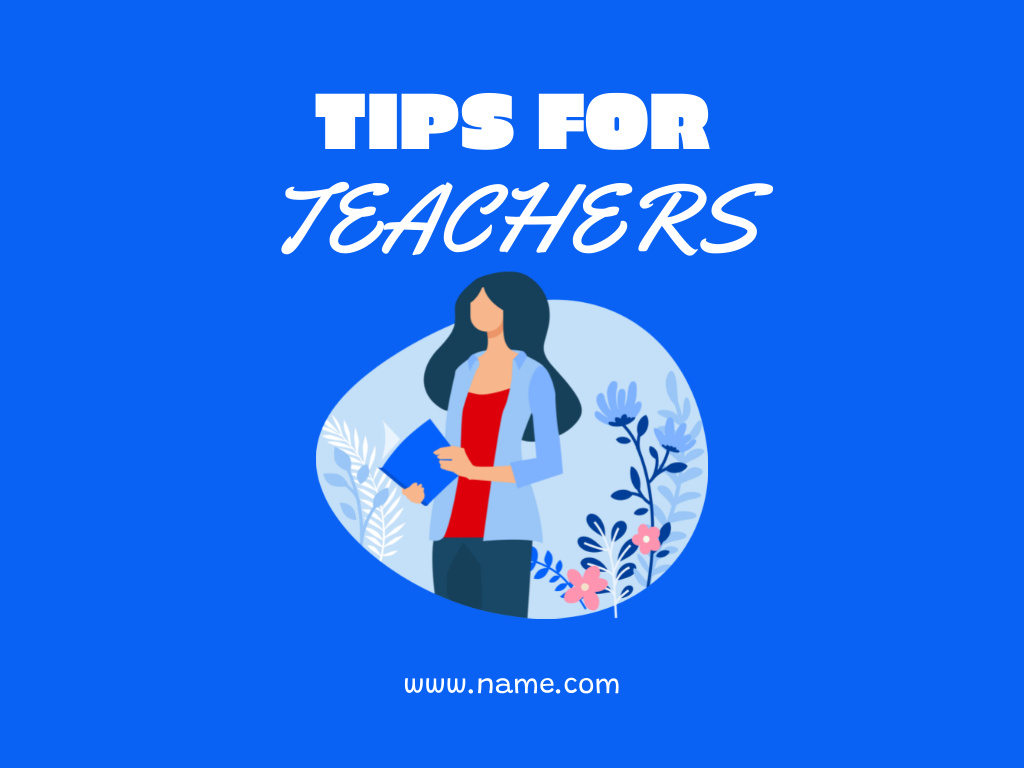 Tips for New Teachers Presentation Tasarım Şablonu