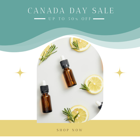 Canada Day Cosmetics Sale Instagram Design Template