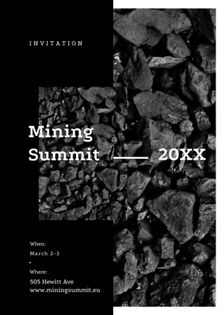 Mining Industry Summit Announcement Invitation Design Template