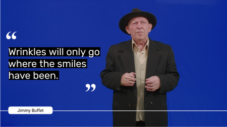 Inspirational Quote About Age And Wrinkles Full HD video Design Template