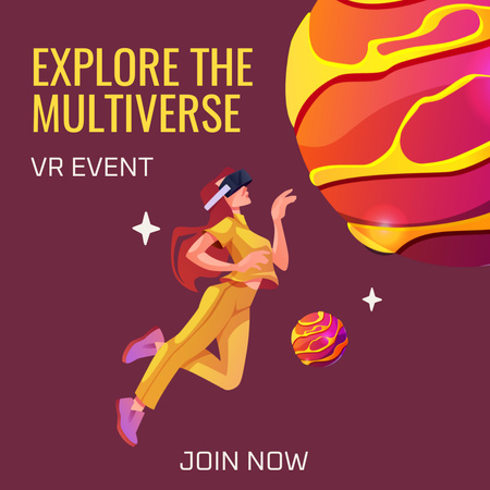 Virtual Reality Event Announcement Instagram Design Template