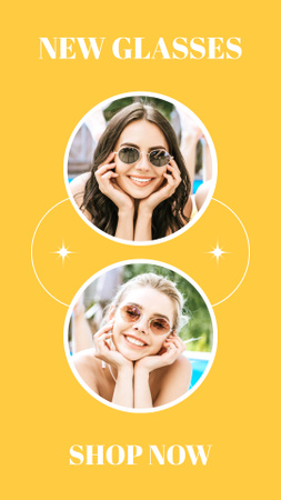 Women’s Glasses Ad Instagram Story Design Template