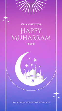 Designvorlage Islamic New Year für Instagram Story