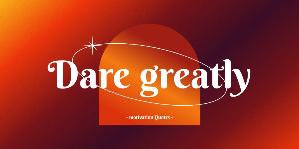 Motivational Quote on Bright Red Gradient Twitter Design Template
