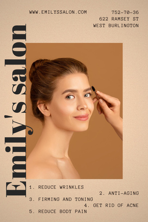 Beauty Salon Services Offer Pinterest Šablona návrhu