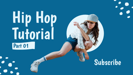 A Hip Hop bemutató promóciója Youtube Thumbnail tervezősablon