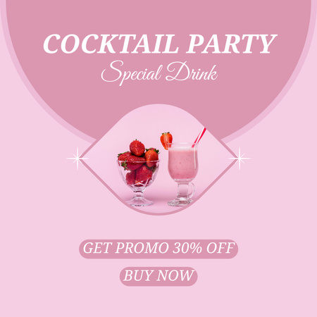 Special Drink Offer for Cocktail Party Instagram Design Template
