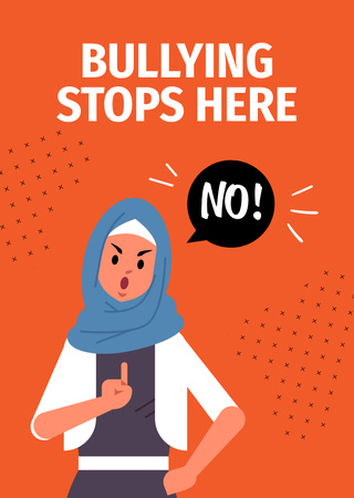 Platilla de diseño Call to Stop Bullying in Society Postcard A6 Vertical