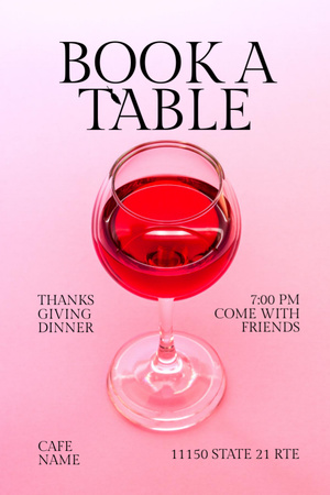 Platilla de diseño Book a Table in Cafe for Thanksgiving Dinner Flyer 4x6in