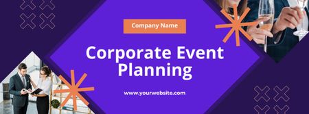 Promo for Agency Organizing Corporate Events Facebook cover Design Template
