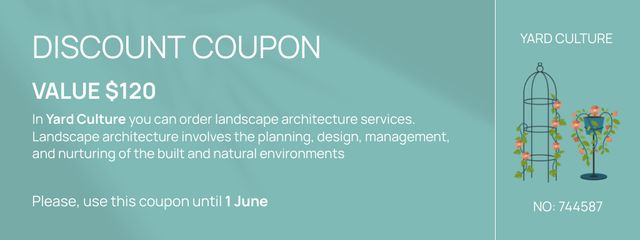 Landscaping Architecture Services Offer For Yards Couponデザインテンプレート