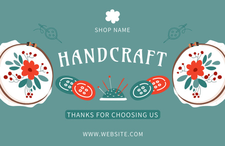 Offer of Handmade Goods and Accessories Thank You Card 5.5x8.5in Design Template
