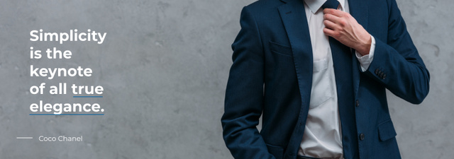 Ontwerpsjabloon van Tumblr van Quote And Elegance Businessman Wearing Suit