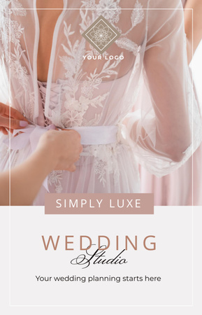 Event Agency Ad with Bride Preparing for Wedding IGTV Cover Design Template