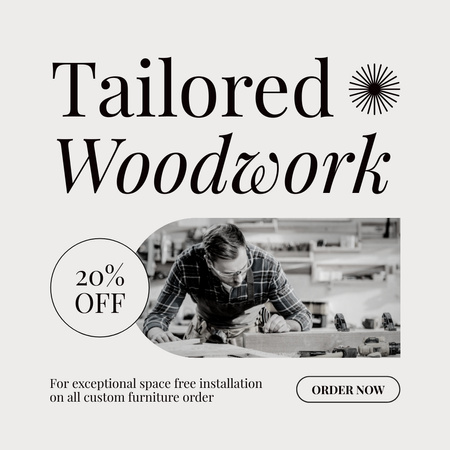 Awesome Woodworking Service At Reduced Price For Order Animated Post Design Template