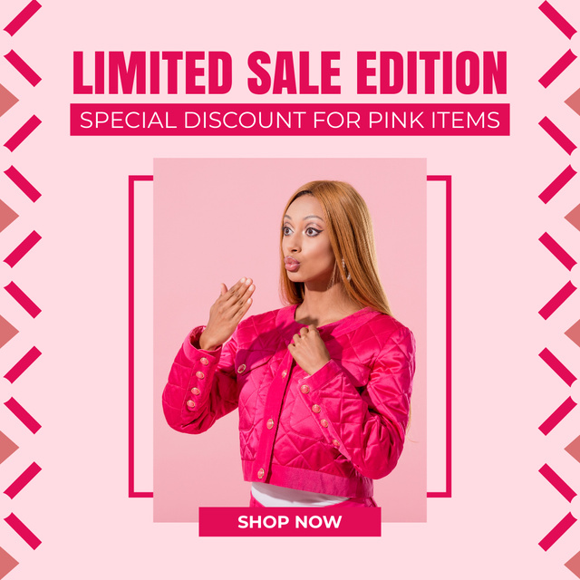 Platilla de diseño Limited Edition of Pink Collection Instagram