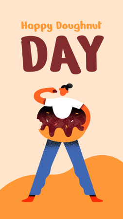 Happy National Donut Day Instagram Story Design Template
