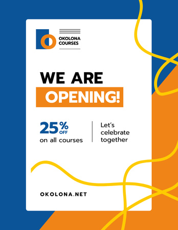 Education Courses Opening Flyer 8.5x11in Design Template
