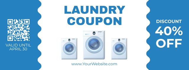 Designvorlage Offer Discounts on Laundry Service für Coupon