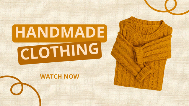 Plantilla de diseño de Channel about Creating Craft Clothing Youtube Thumbnail 