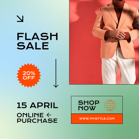 Male Clothing Sale Instagram Design Template