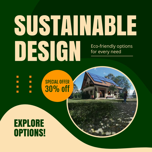 Eco-friendly Architecture Projects With Discount Animated Post Πρότυπο σχεδίασης