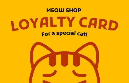 Cat Food Shop Discount Program Business Card 85x55mm Design Template
