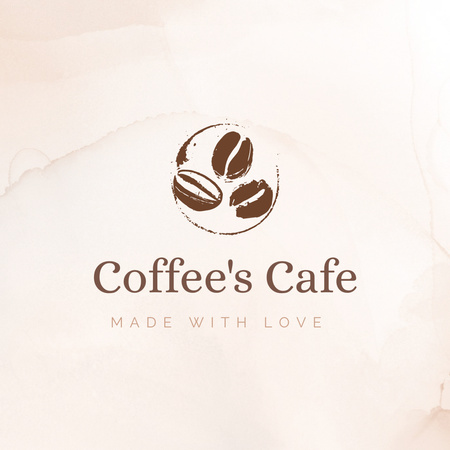 Natural Coffee Blends Logo Design Template