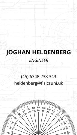 Szablon projektu Oferta usług inżynierskich Business Card US Vertical