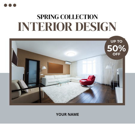 Interior Design Project from New Collection Instagram AD Design Template